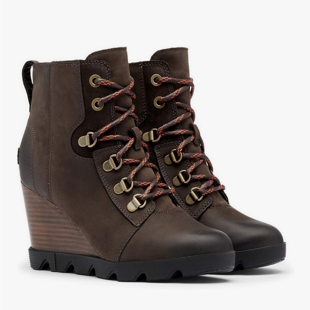 Sorel women’s Joan uptown lace bootie - waterproof wedge boots